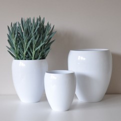 Doniczki ceramiczne Oravita 101/19 biały połysk