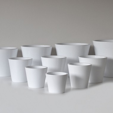 Doniczka ceramiczna Deco 130/14 biały połysk