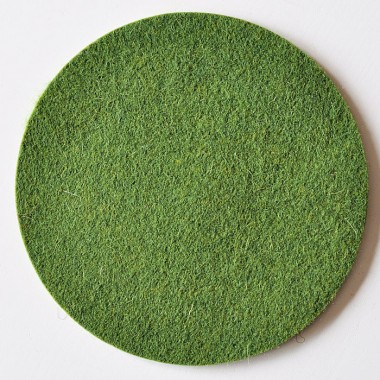 Filcowa podstawka (śr.12.5cm) pod naczynia ceramiczne zielony