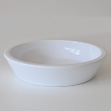 Płaska misa ceramiczna Deva 132/25 biały połysk