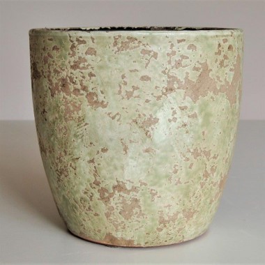 Donica ceramiczna Wera 218201/18 zielony szkliwiony