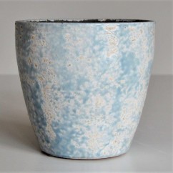 Doniczka ceramiczna Wera 218201/14 niebieski szkliwiony
