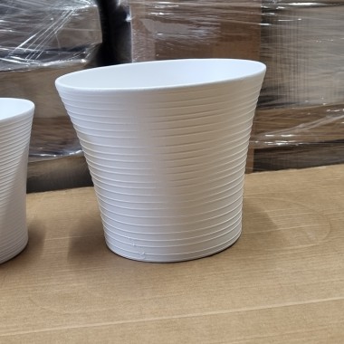 Doniczki ceramiczne Spiralos 401/22 biały mat