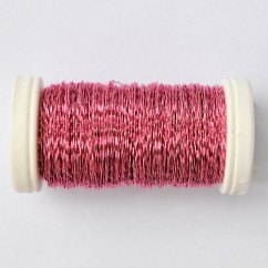 Drut karbowany różowy 75g