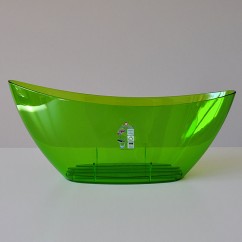 Żardiniera z transparentnego tworzywa 230/37 przejrzysty zielony